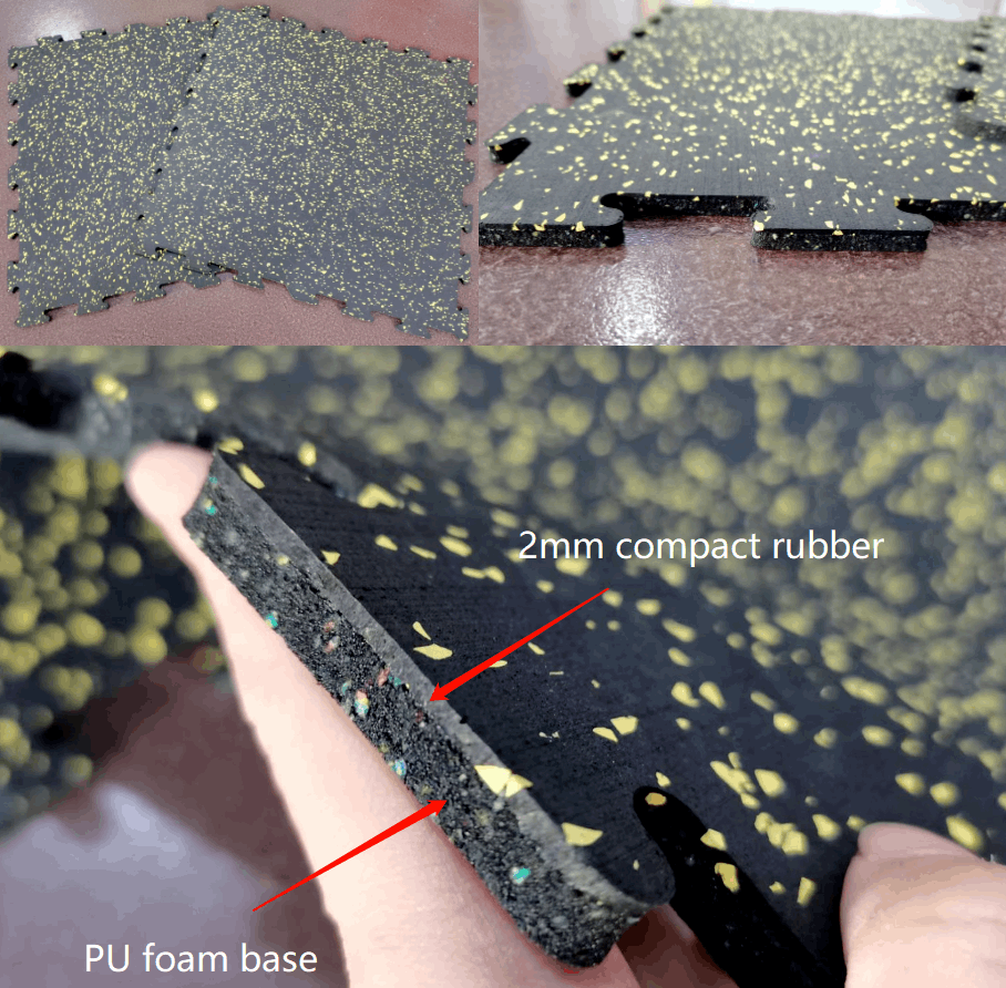 EPDM Puzzle Tiles with PU Foam Base