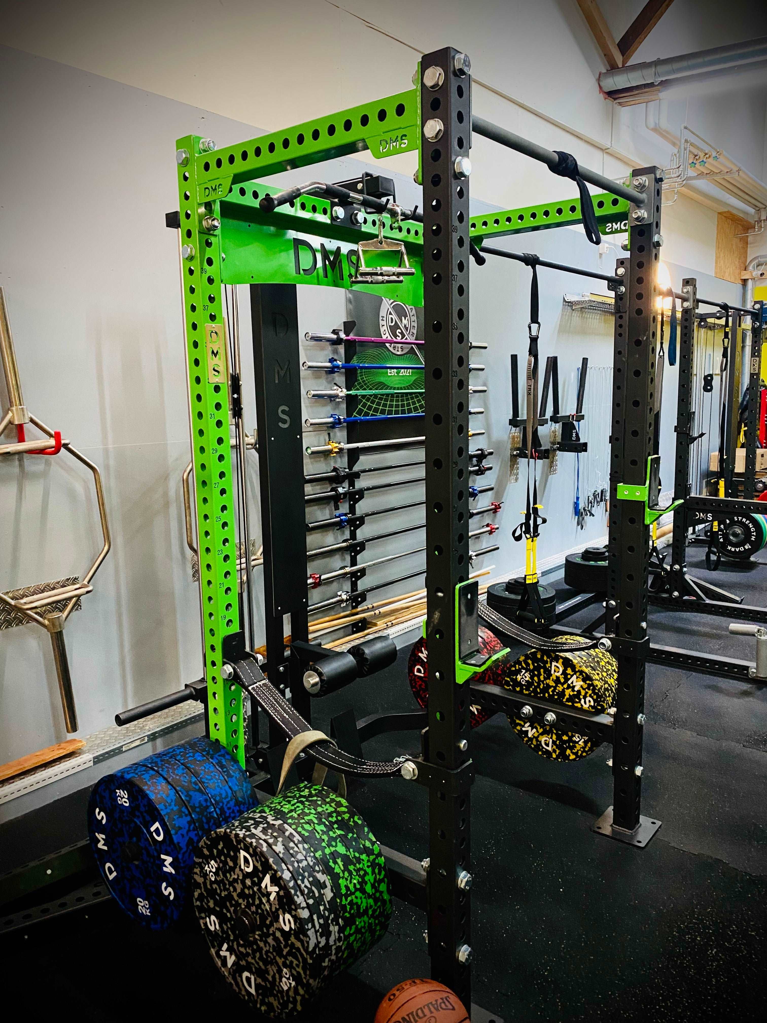 Black + Hulk Green PR76M with (optional) Hi-Low Cable pulley attachment