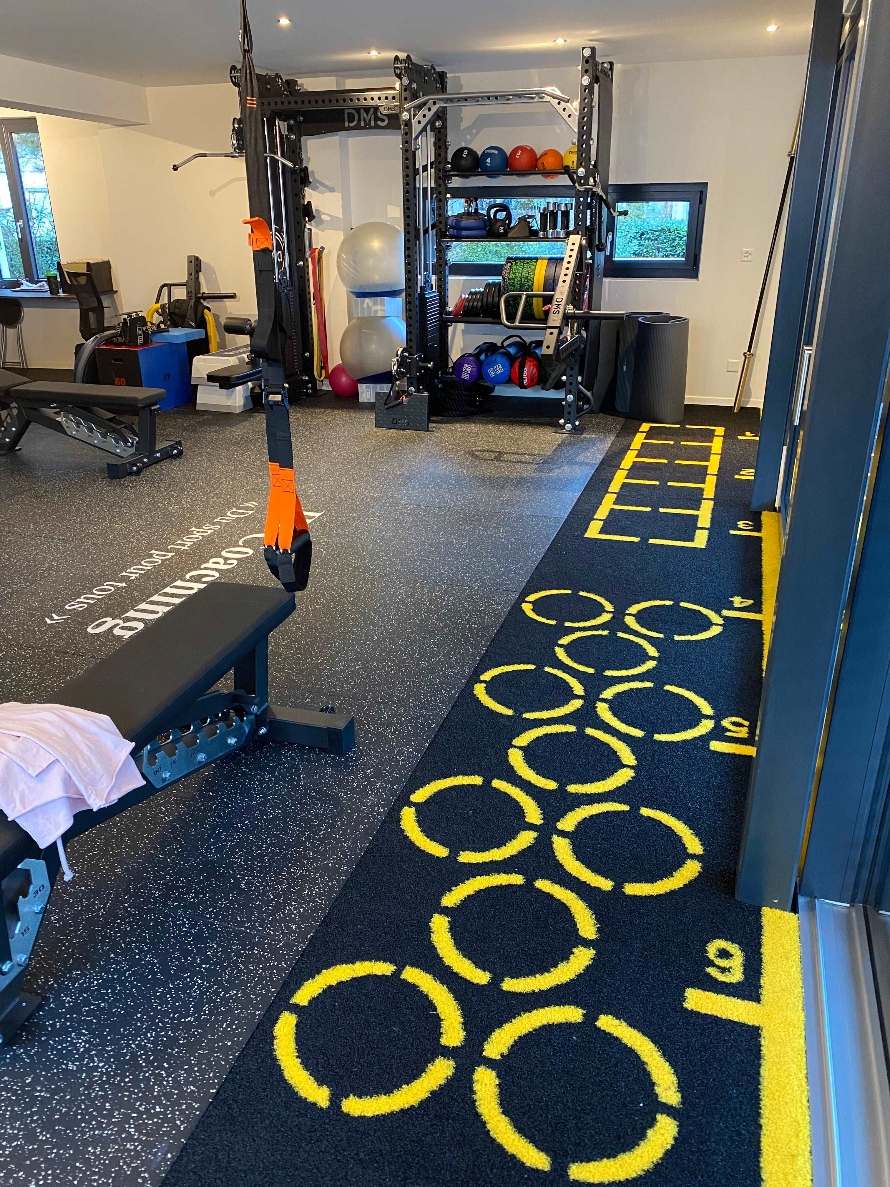 Wide view of the JB Coaching studio with Custom Turf