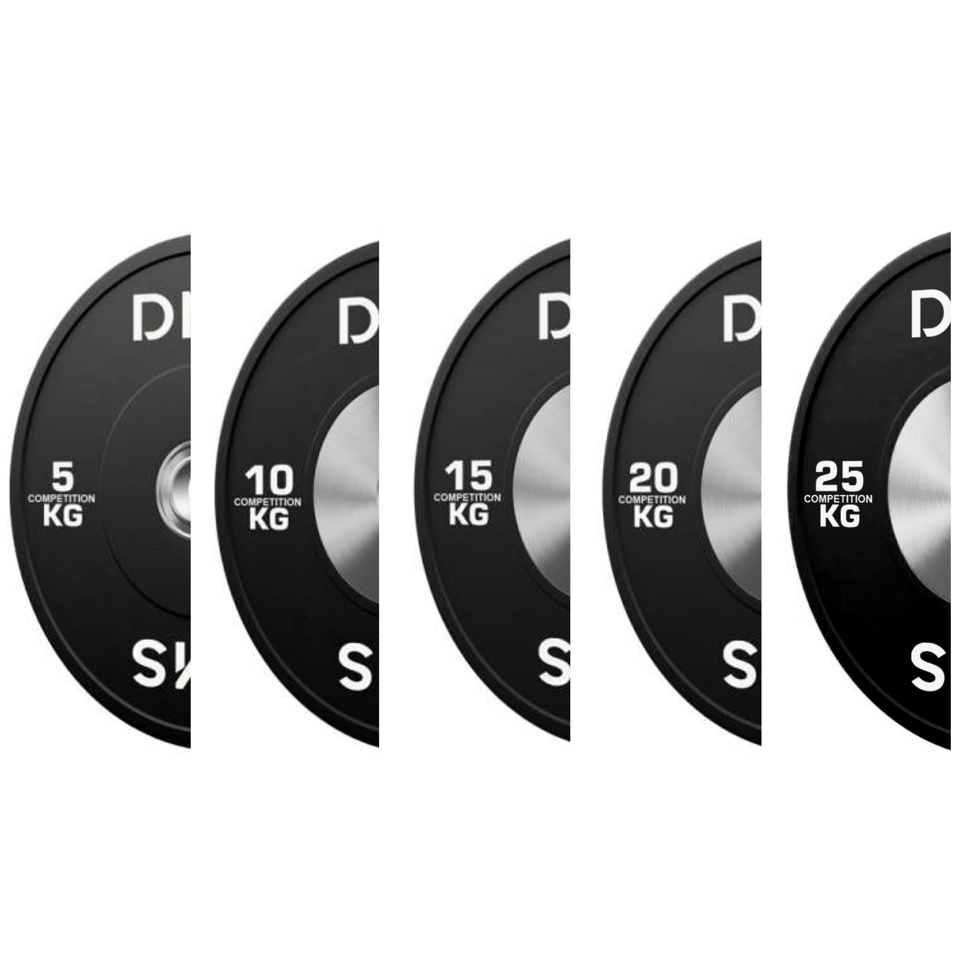 Black Competition Rubber Bumper Plates