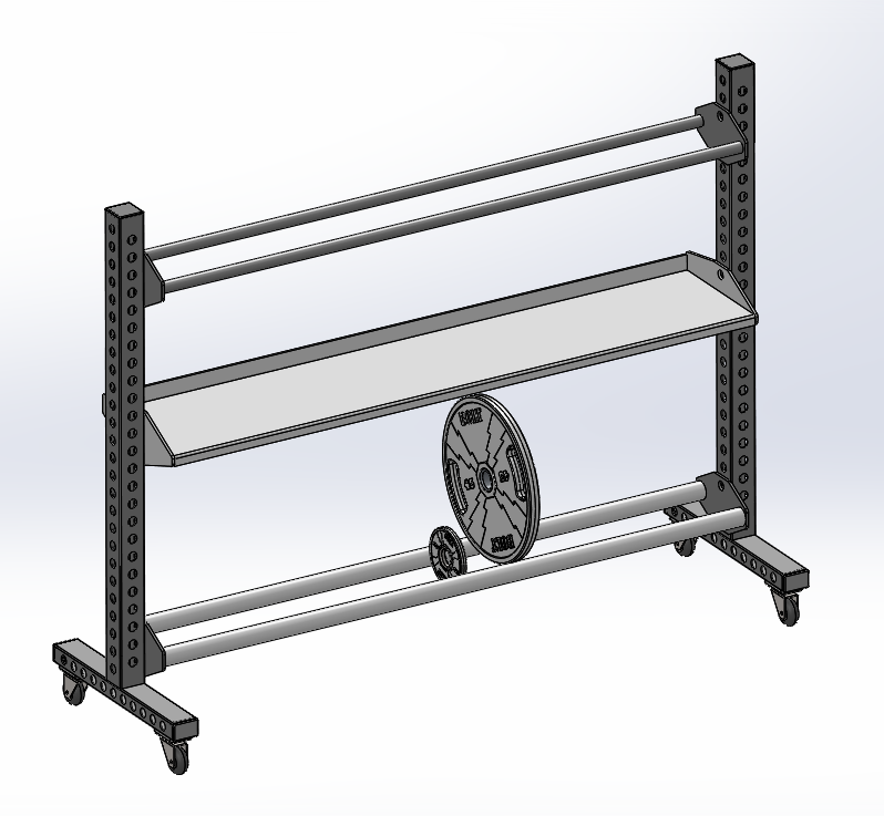 Freestanding 3-Tiers Storage with 178cm Plates