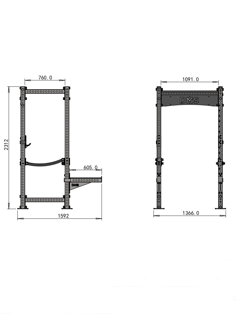 STD75 PR76M POWER RACK – DMS